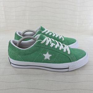 Converse Mens One Star Ox Green Suede White Sneakers Shoes 161240C Size 7.5